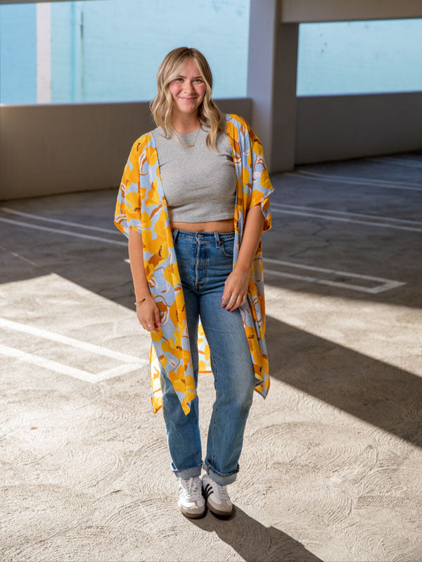 Poppy Field - Duster Kimono